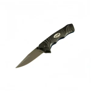 Tactical Pocket Knife – 58 HRC Pocket Knife with Steel Logo Handle